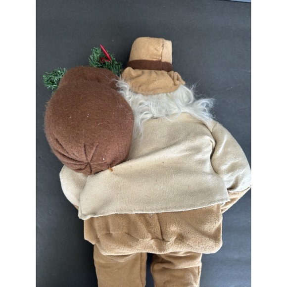 Vintage Cowboy Santa Claus Sitting Down With Cactus & Lamp- 18" - Picture 5 of 9